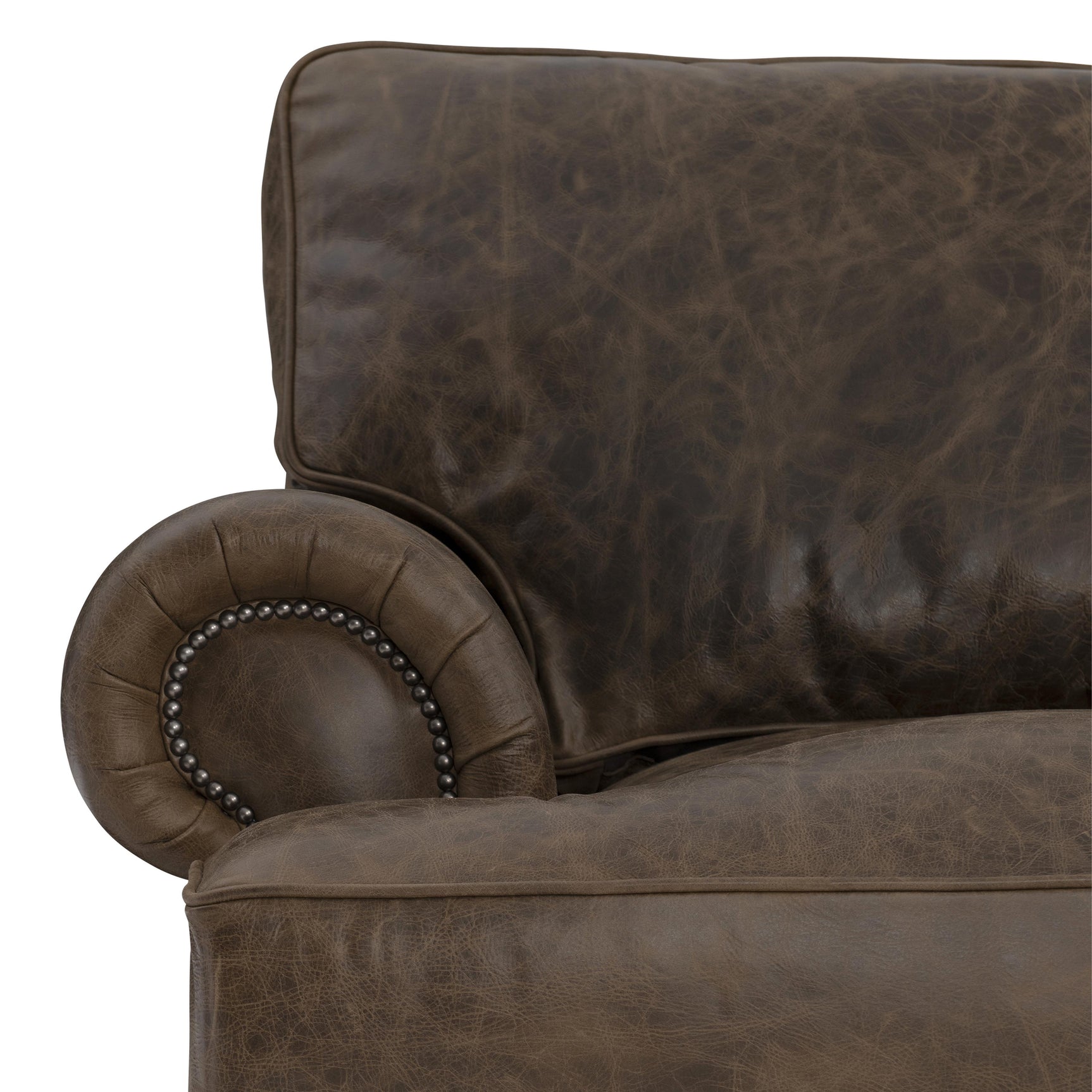 Foster Brown Leather Sofa - Ornate Home