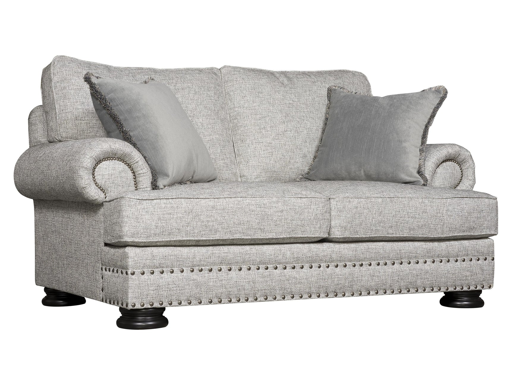 Foster Grey Fabric Loveseat - Ornate Home