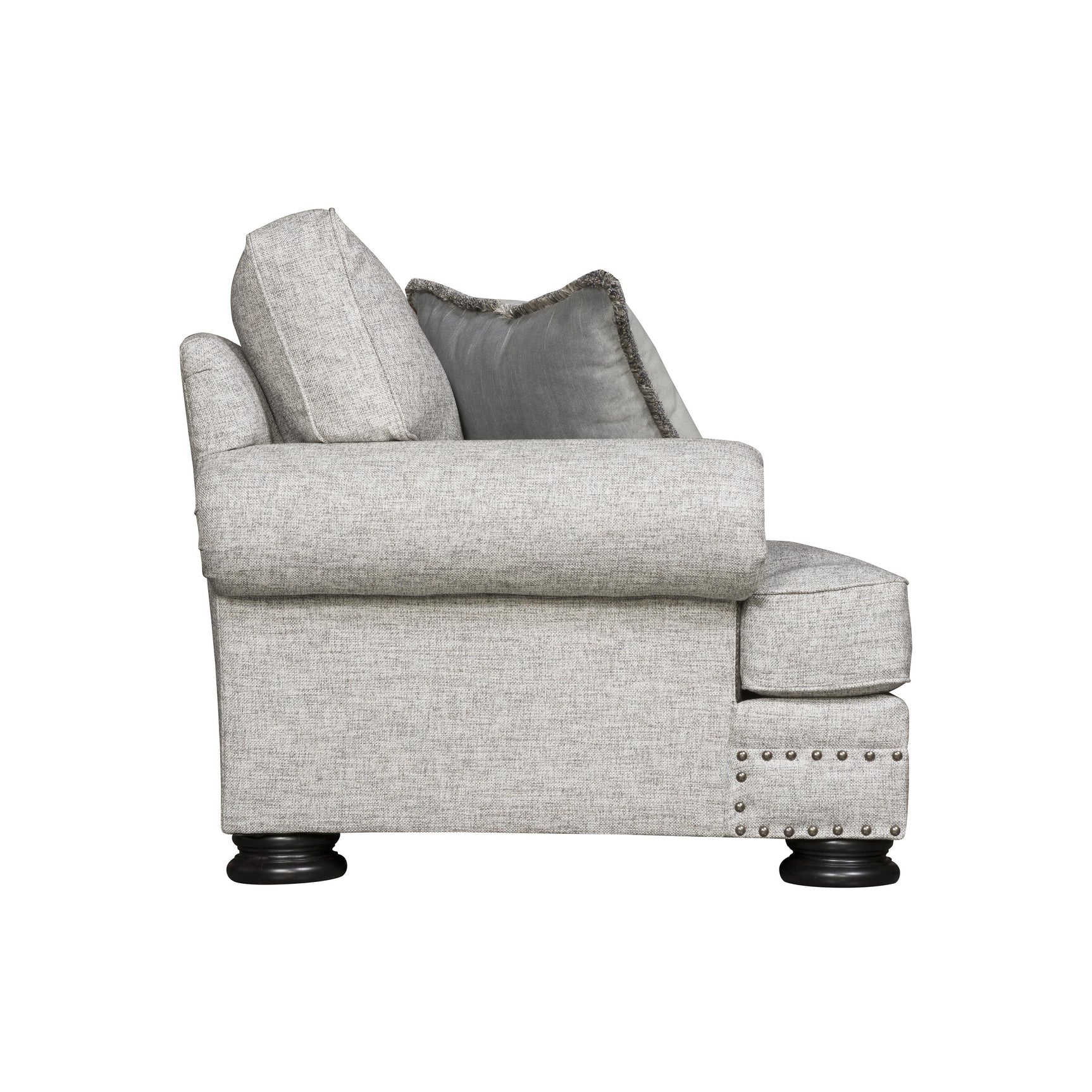 Foster Grey Fabric Loveseat - Ornate Home
