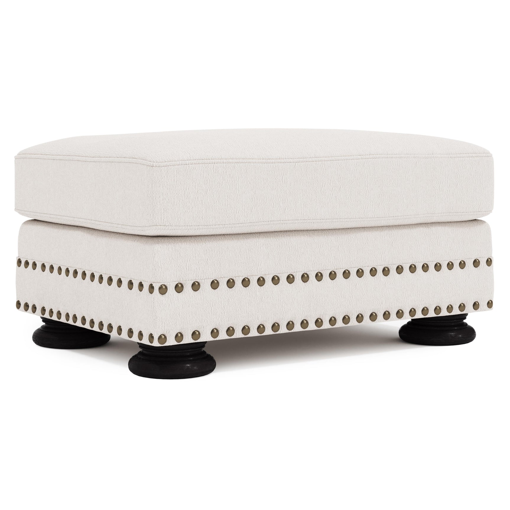 Foster Ivory Ottoman - Ornate Home