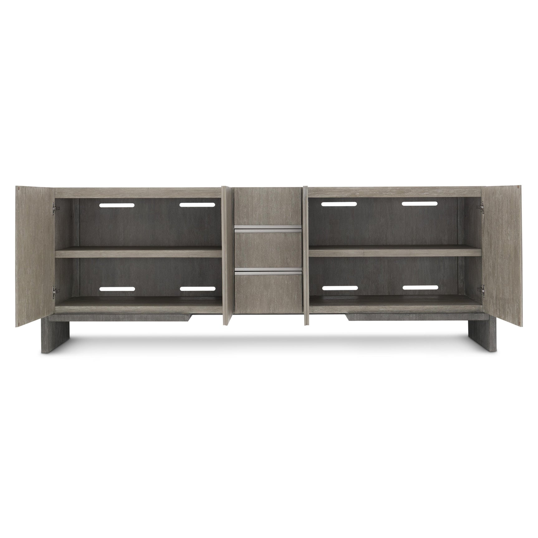 Foundations Dark Shale/Light Shale Entertainment Credenza - Ornate Home