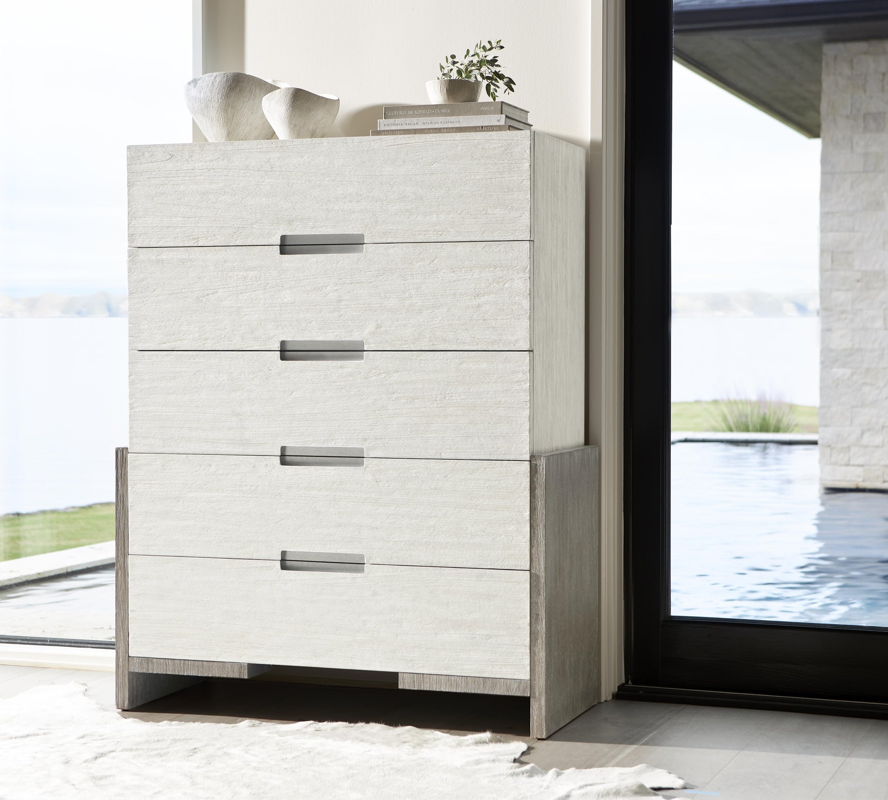 Foundations Light Shale/Linen Tall Drawer Chest - Ornate Home