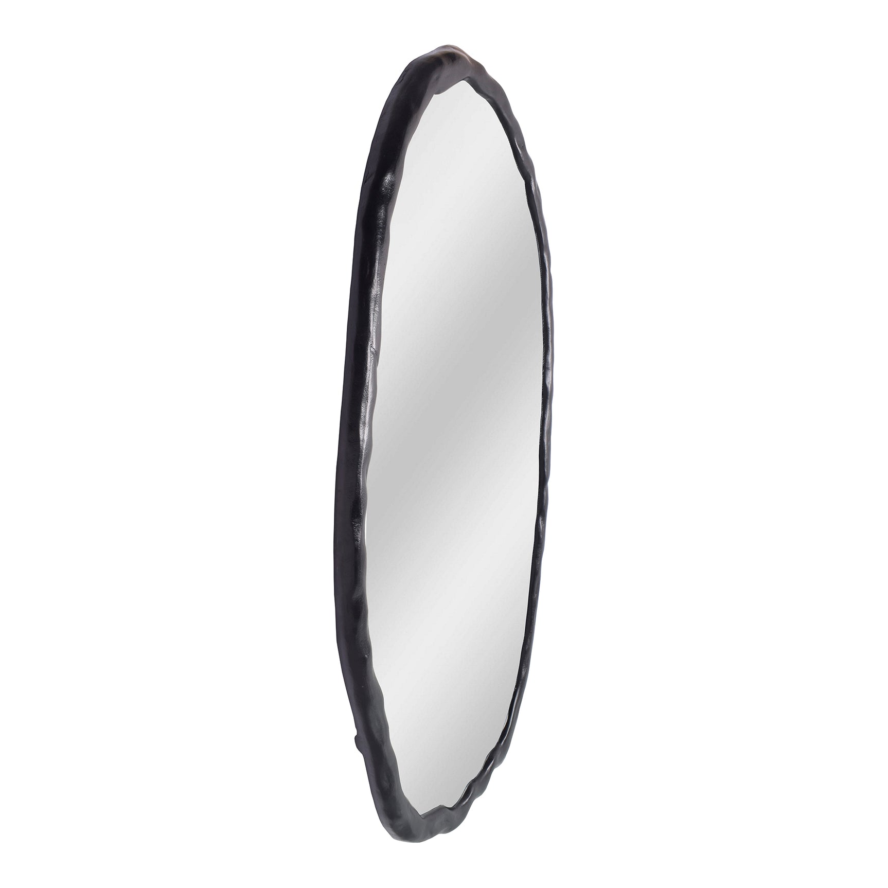 Foundry Black Oval Mirror - Ornate Home