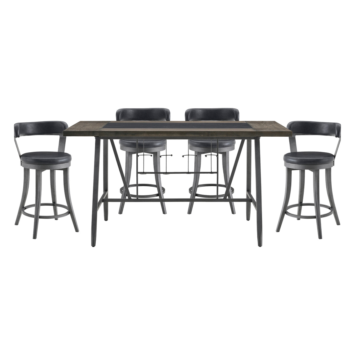 Foundry Gray 5pc Dining Set - Ornate Home