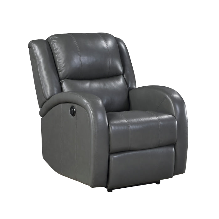 Foxcroft Gray Power Reclining Chair - Ornate Home