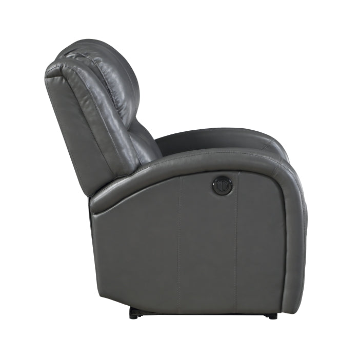 Foxcroft Gray Power Reclining Chair - Ornate Home