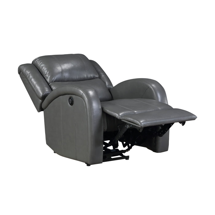Foxcroft Gray Power Reclining Chair - Ornate Home