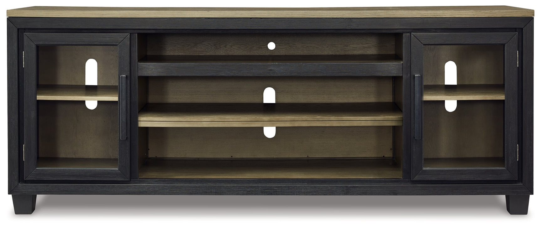 Foyland Black & Brown 83" TV Stand (Online Special Price) - Ornate Home