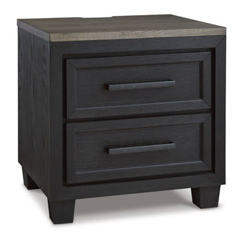 Foyland Black & Brown Nightstand (Online Special Price) - Ornate Home