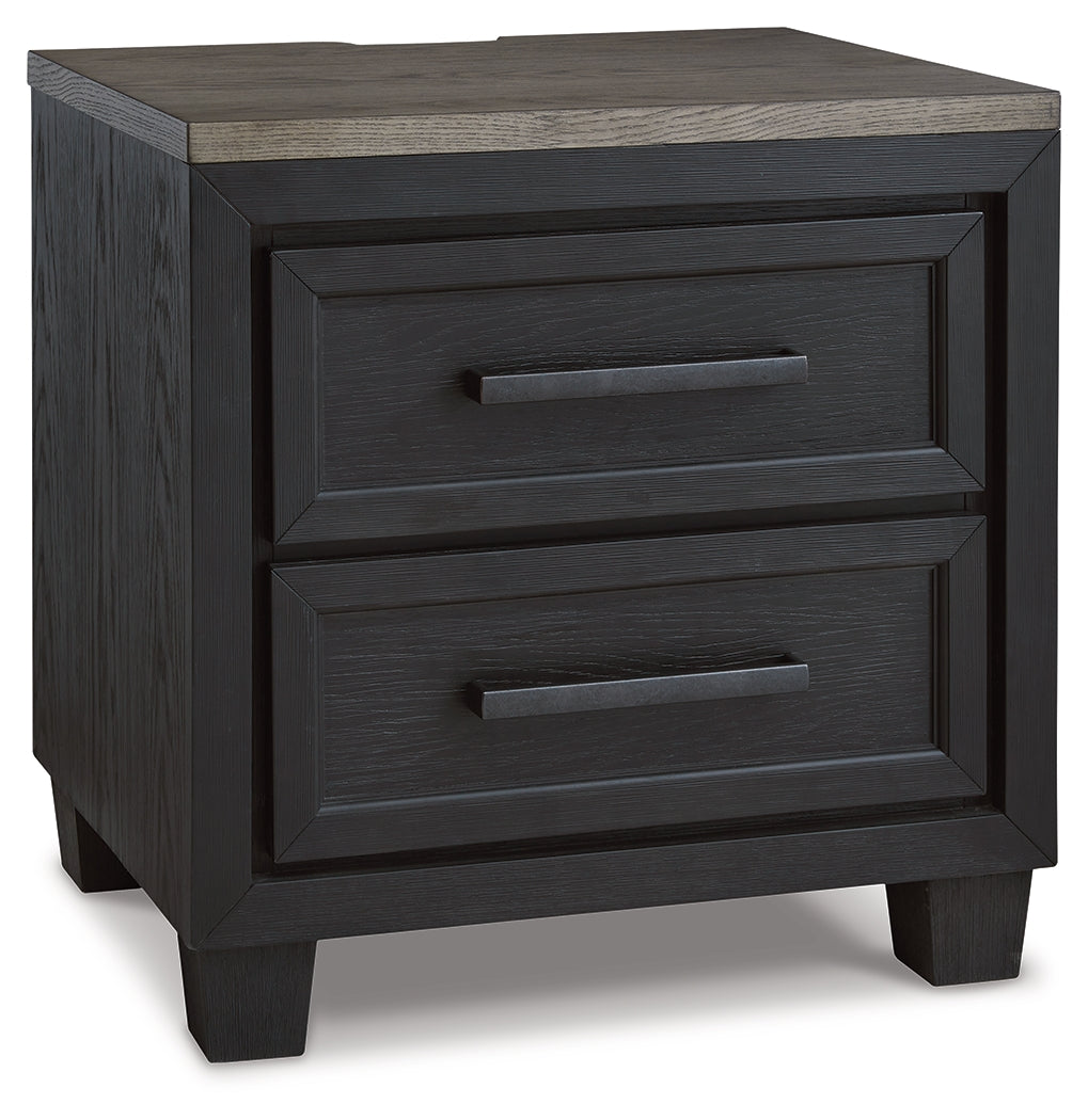Foyland Black & Brown Nightstand (Online Special Price) - Ornate Home