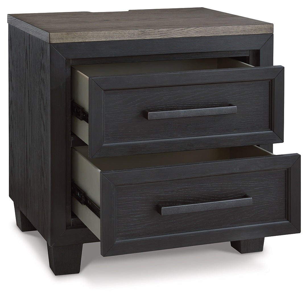 Foyland Black & Brown Nightstand - Ornate Home