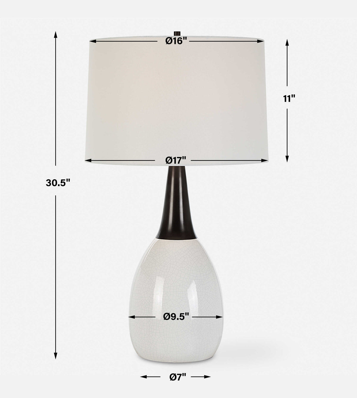 Fralin White Table Lamp - Ornate Home