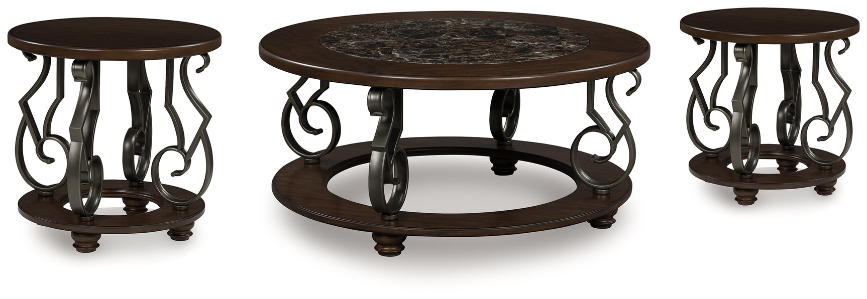 Frallyn Coffee Table and 2 Ends - Ornate Home