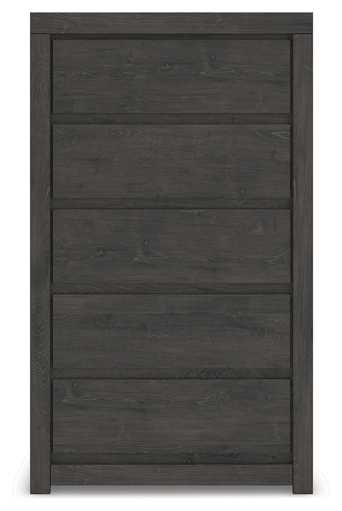 Fraluna Charcoal Chest of Drawers - Ornate Home