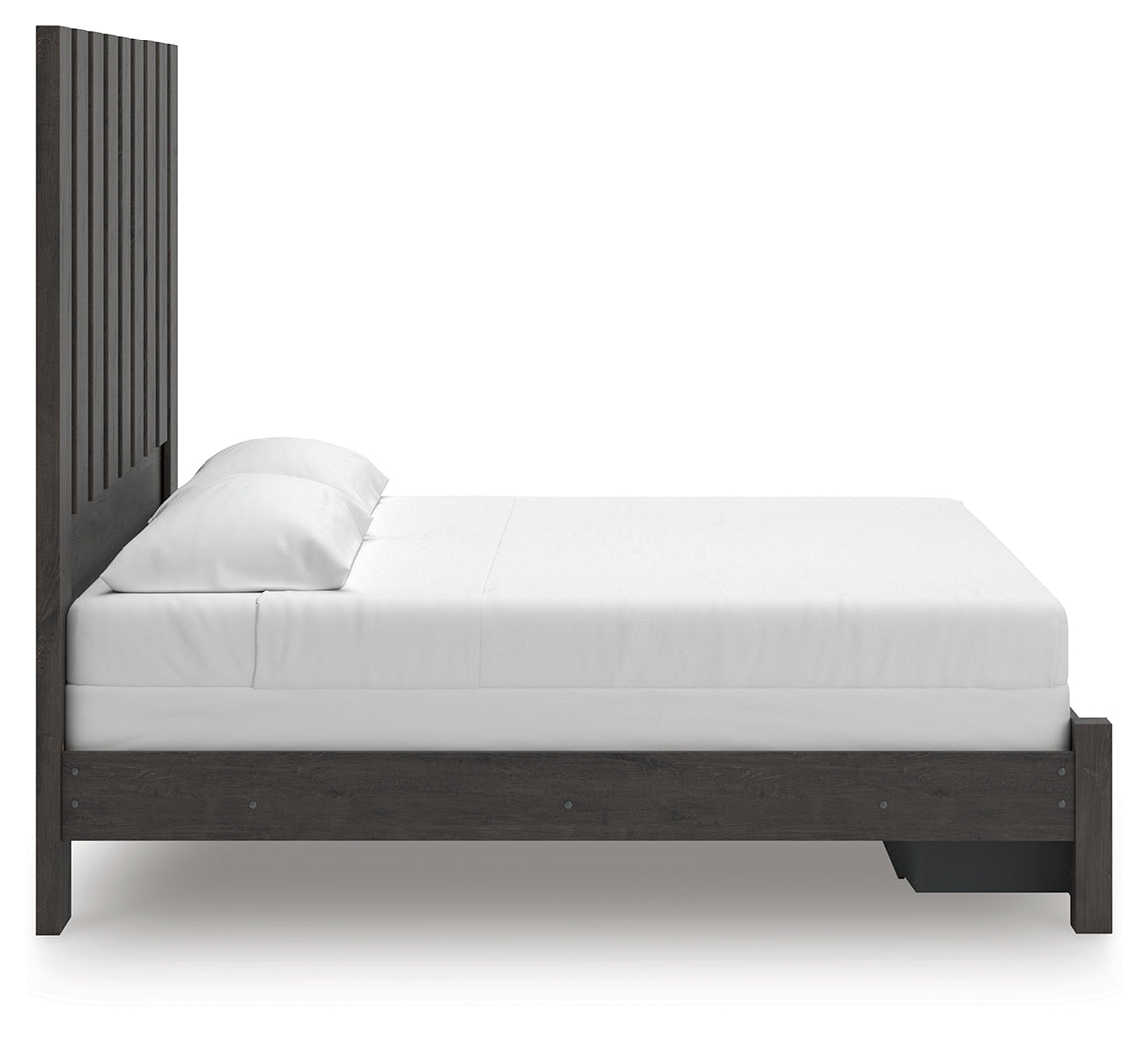 Fraluna Charcoal King Panel Storage Bed (Online Special Price) - Ornate Home