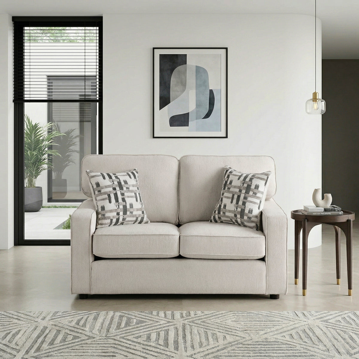 Frances Beige Loveseat - Ornate Home