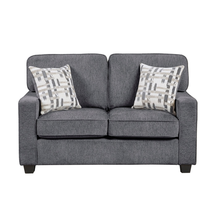 Frances Gray Loveseat - Ornate Home