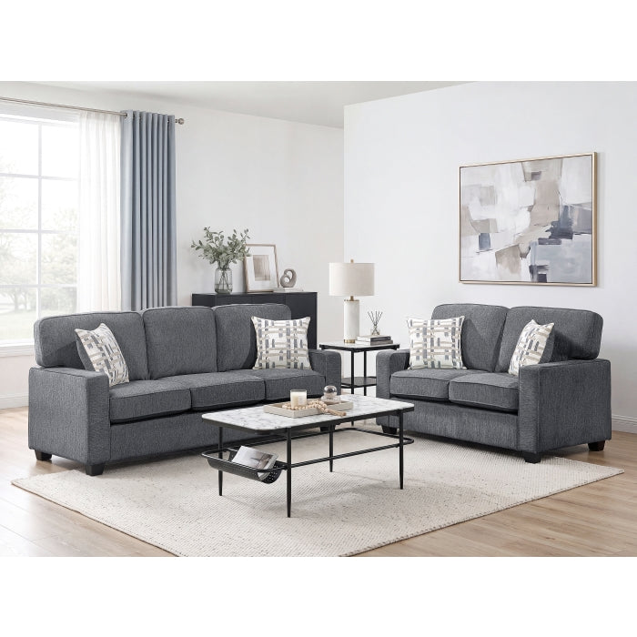 Frances Gray Loveseat - Ornate Home