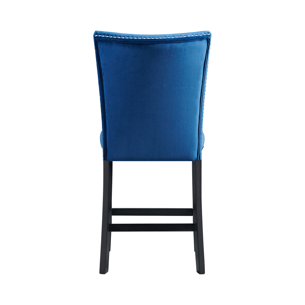 Francesca Blue Velvet Counter Side Chair (Set of 2) - Ornate Home