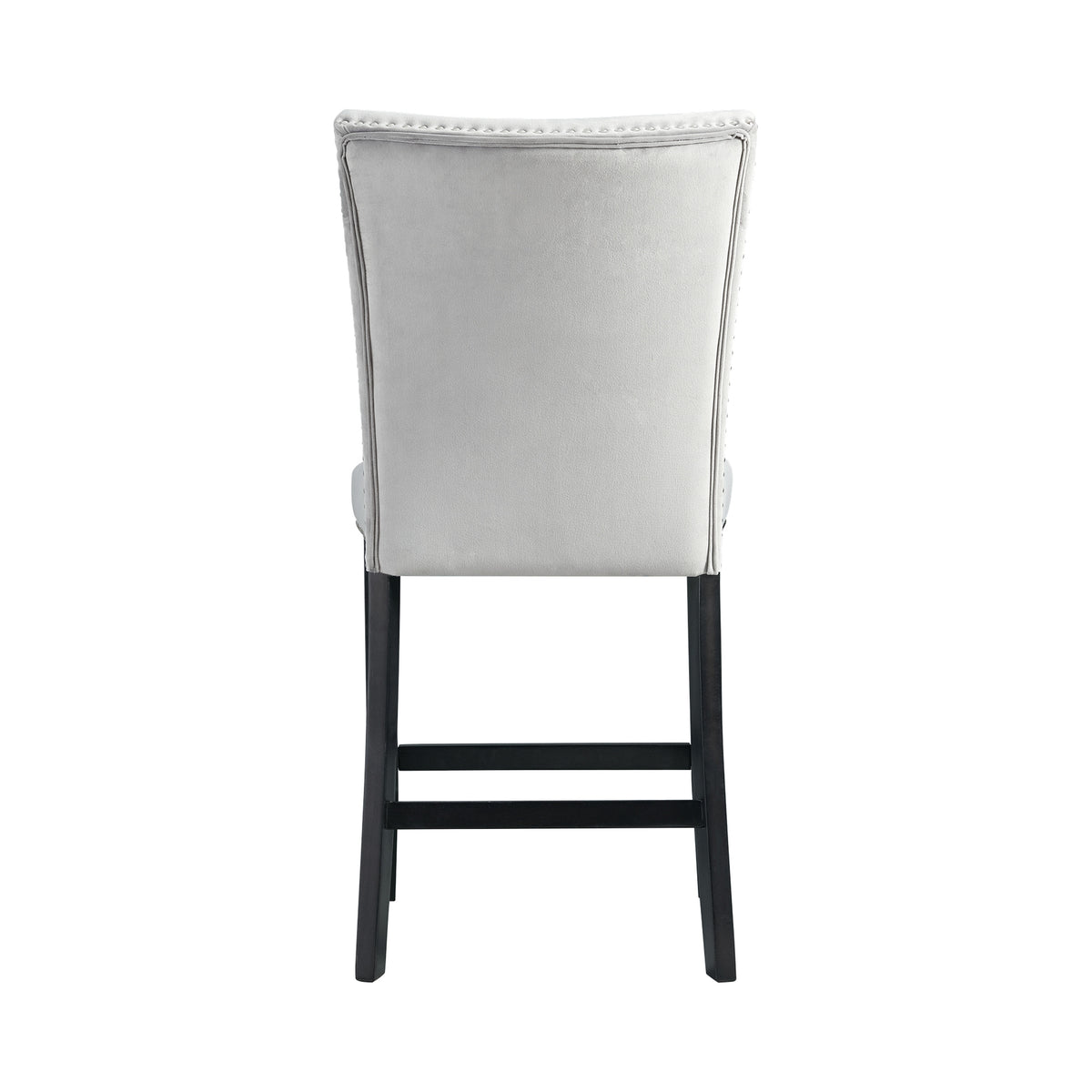 Francesca Gray Velvet Counter Side Chair (Set of 2) - Ornate Home