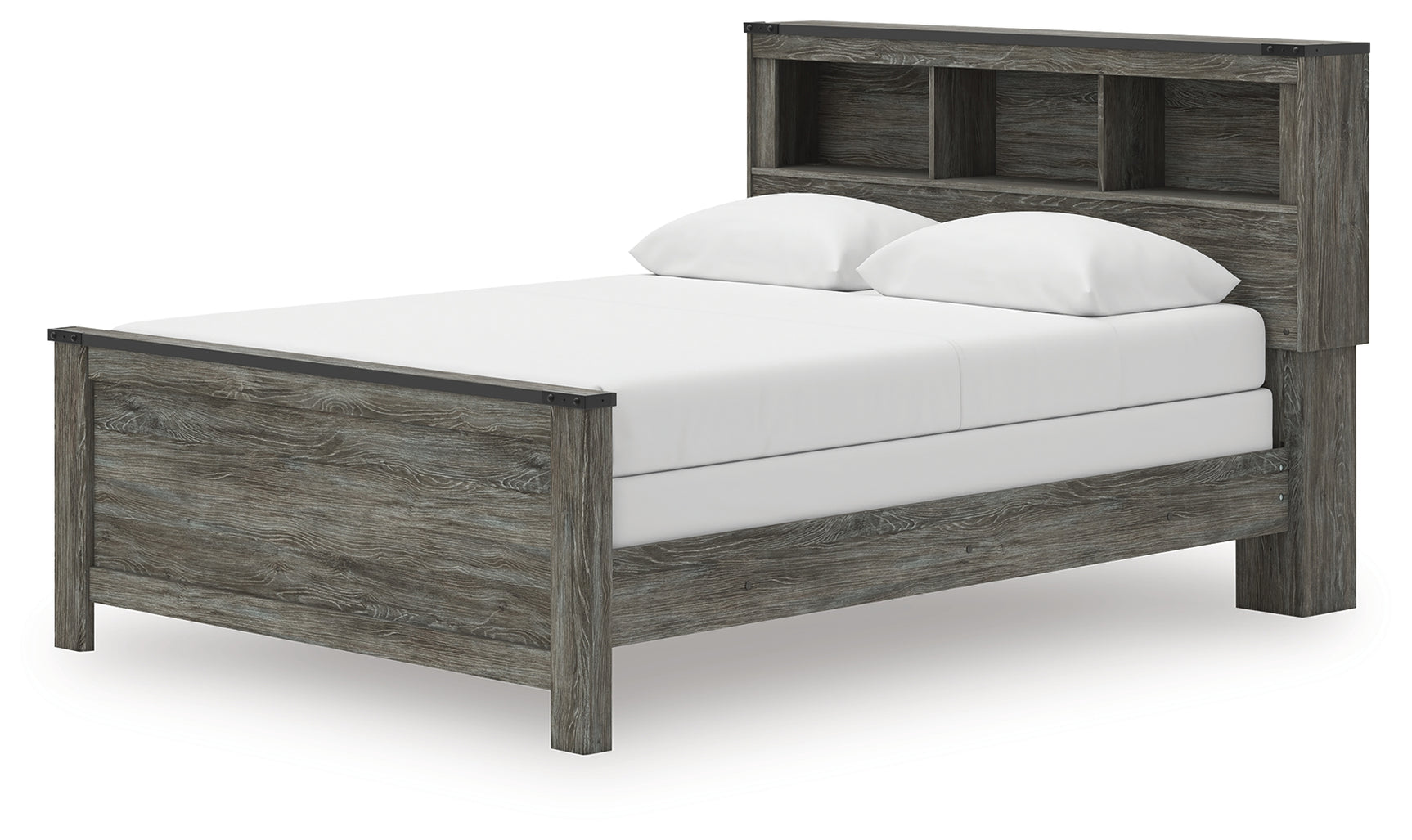 Frandern Gray Queen Bookcase Bed, Dresser and Mirror (Online Special Price) - Ornate Home