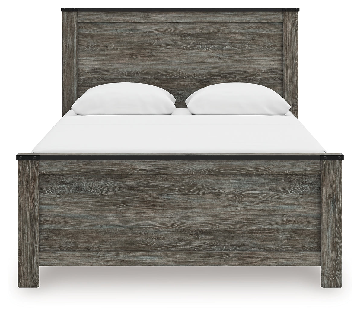 Frandern Gray Queen Panel Bed, Dresser, Mirror, Chest and 2 Nightstands - Ornate Home