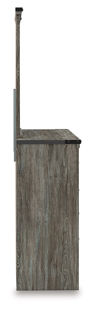 Frandern Gray Twin Bookcase Bed, Dresser and Mirror - Ornate Home