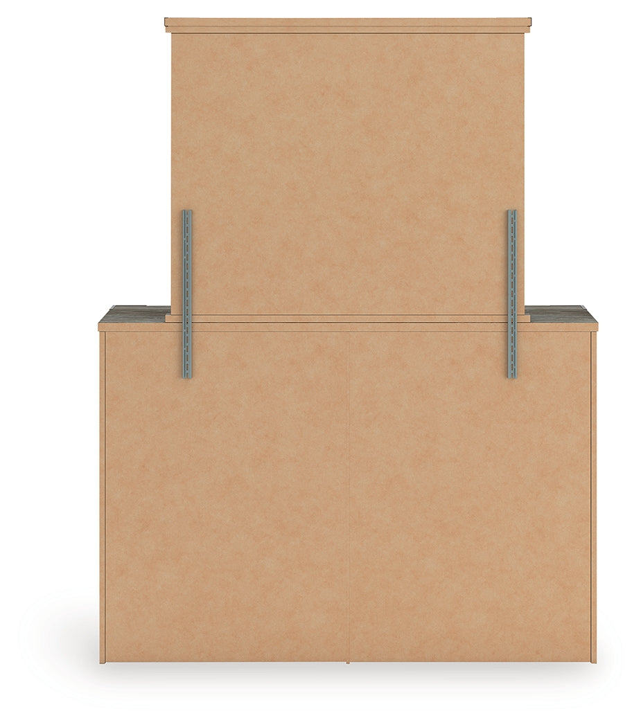 Frandern Gray Twin Bookcase Bed, Dresser and Mirror - Ornate Home