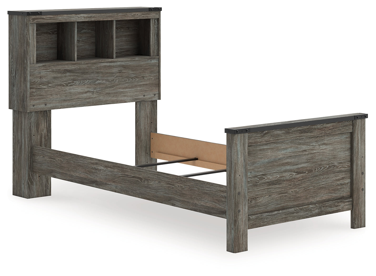 Frandern Gray Twin Bookcase Bed, Dresser and Mirror - Ornate Home