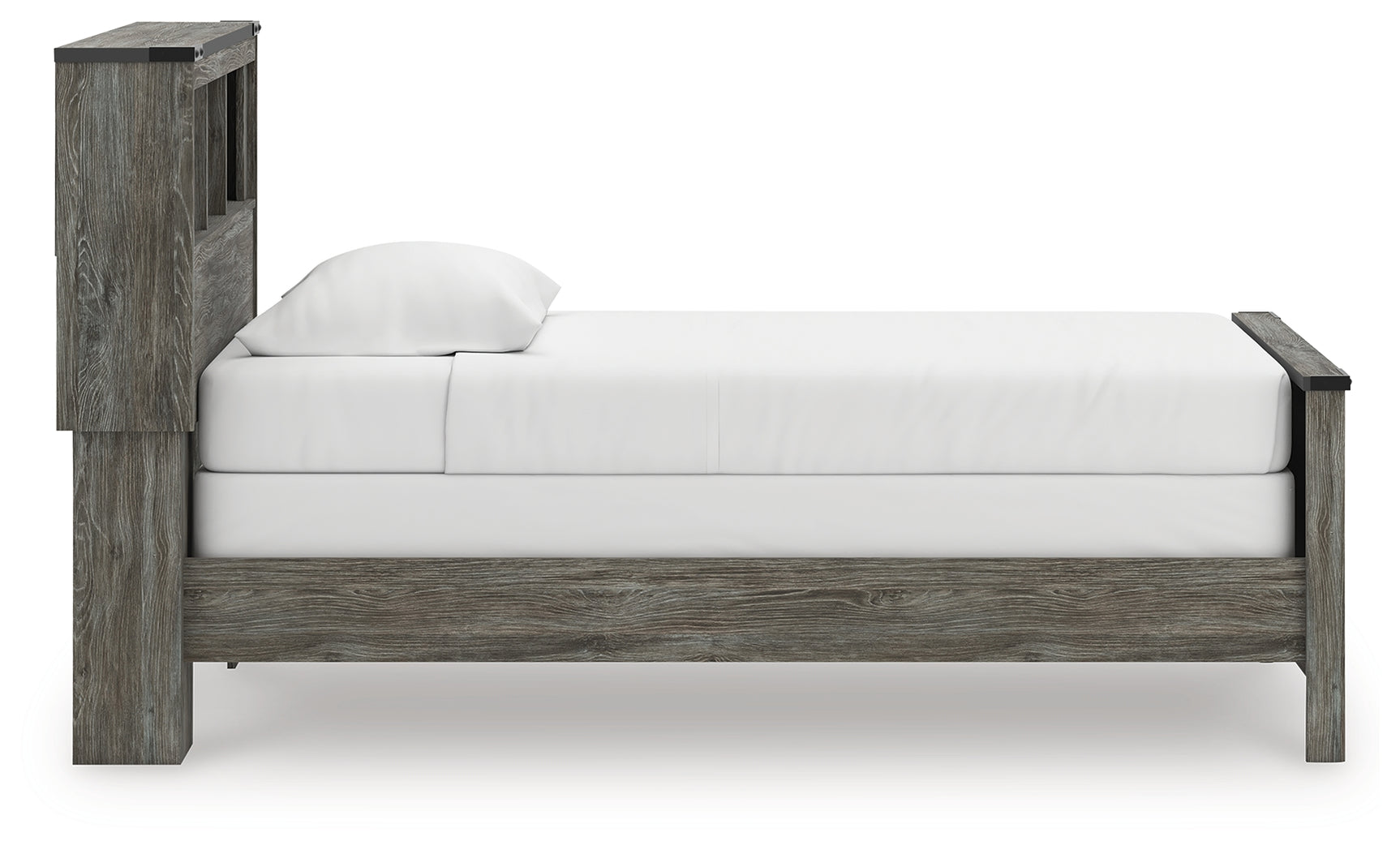 Frandern Gray Twin Bookcase Bed, Dresser and Mirror - Ornate Home