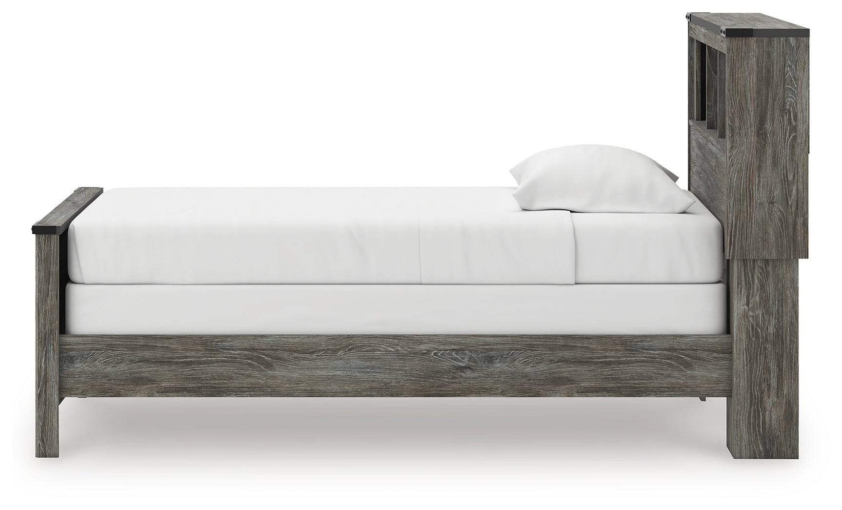 Frandern Gray Twin Bookcase Bed, Dresser and Mirror - Ornate Home