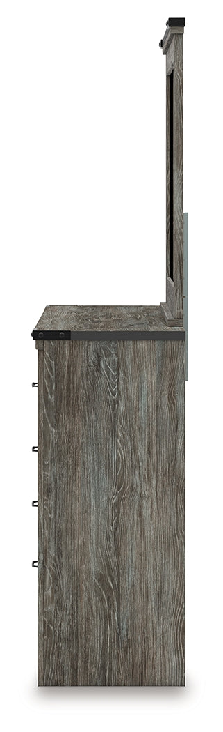 Frandern Gray Twin Bookcase Bed with Storage, Dresser and Mirror - Ornate Home