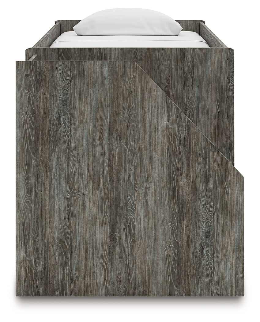 Frandern Gray Twin Loft Bed with Drawer Storage (Online Special Price) - Ornate Home