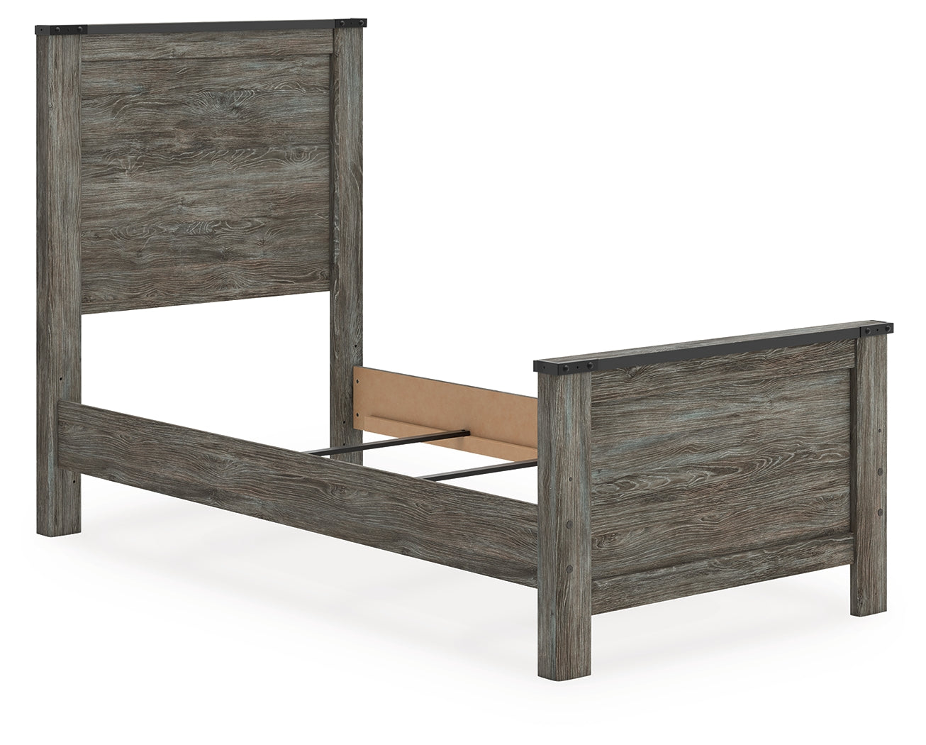 Frandern Gray Twin Panel Bed, Dresser and Mirror - Ornate Home