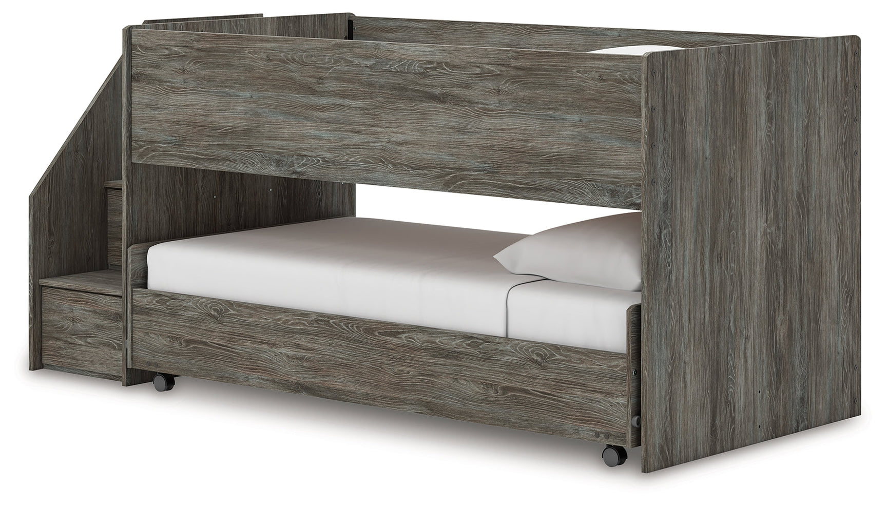 Frandern Gray Twin over Twin Loft Bed (Online Special Price) - Ornate Home