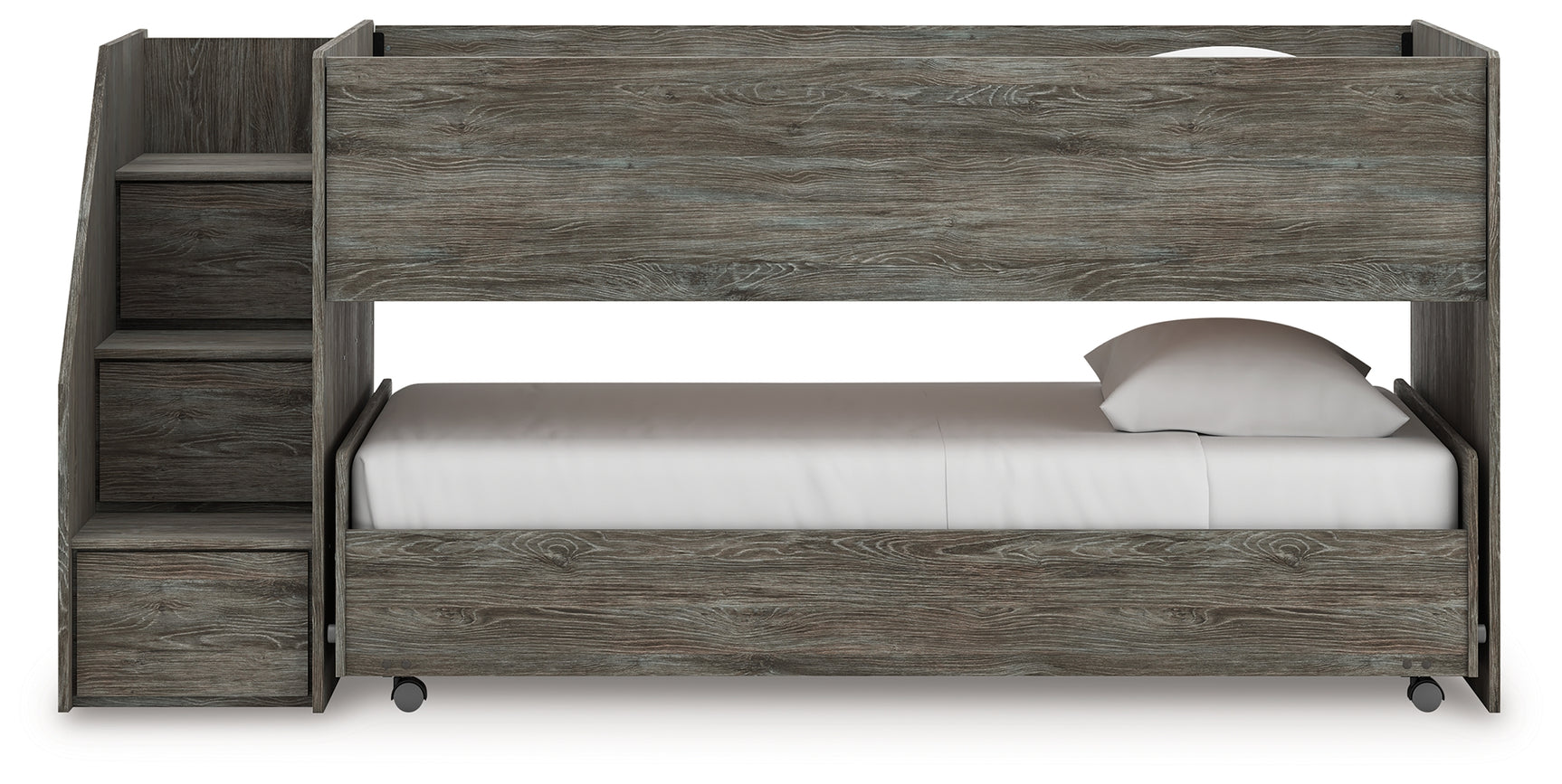 Frandern Gray Twin over Twin Loft Bed - Ornate Home