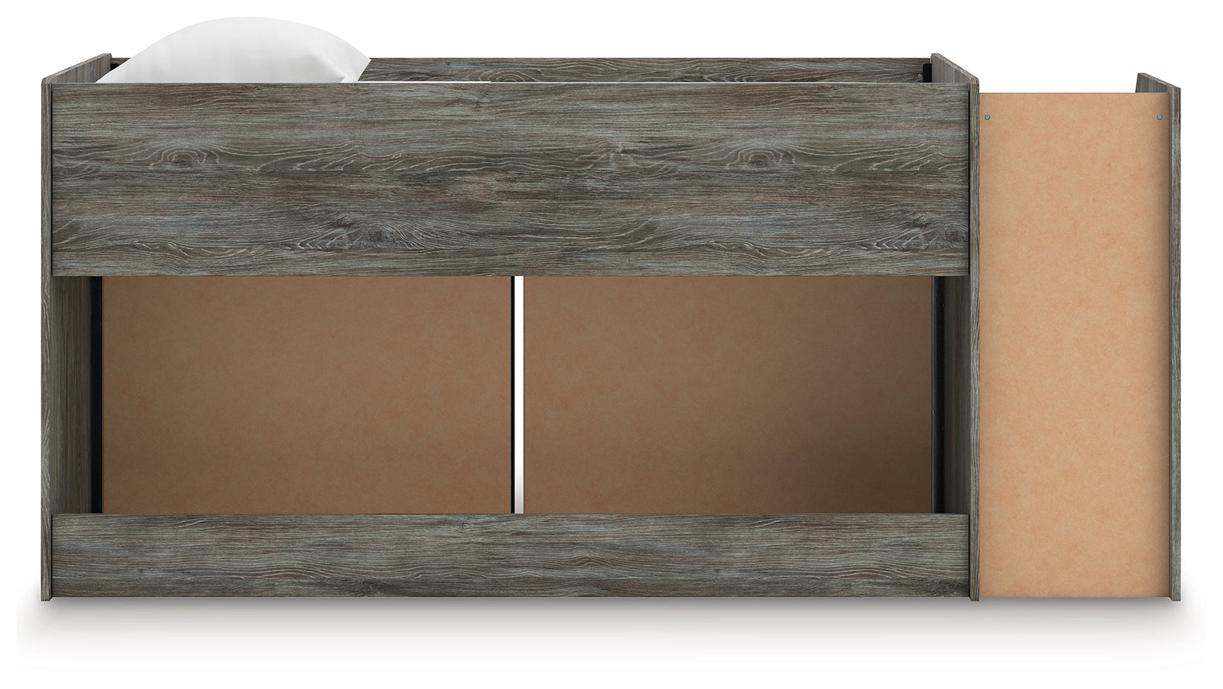 Frandern Warm Gray Twin Loft Bed with Drawer Storage (Online Special Price) - Ornate Home