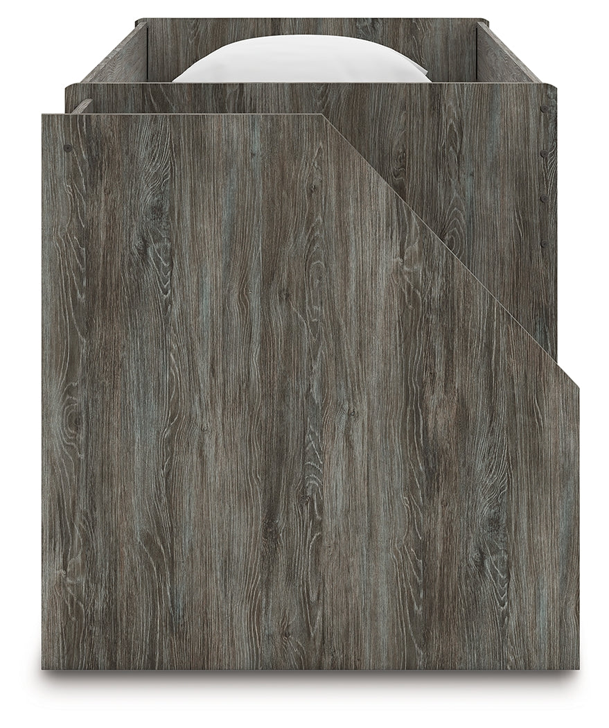 Frandern Warm Gray Twin Over Twin Loft Bed and Mattresses - Ornate Home