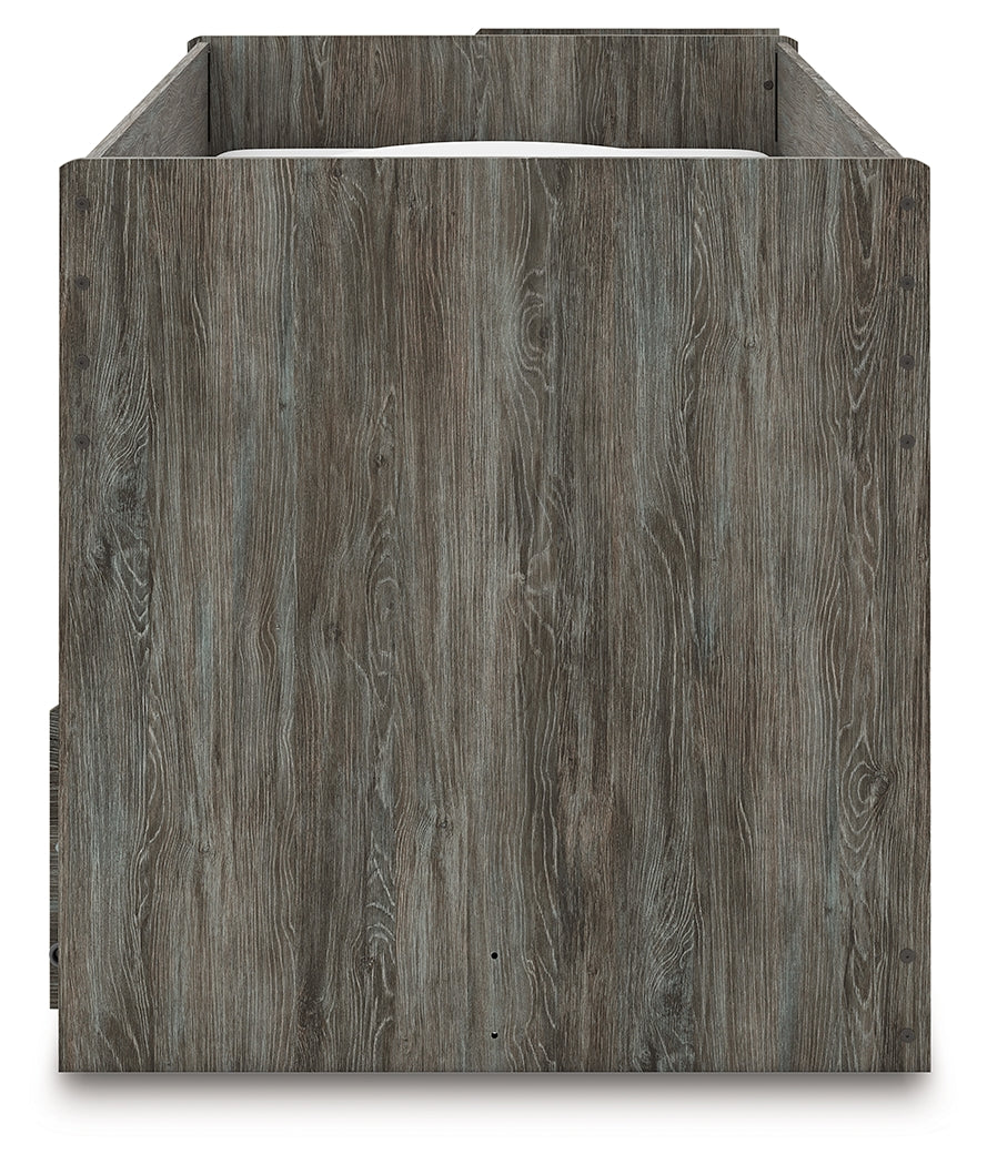 Frandern Warm Gray Twin Over Twin Loft Bed and Mattresses - Ornate Home