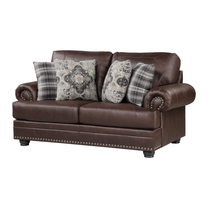Franklin Brown Loveseat - Ornate Home