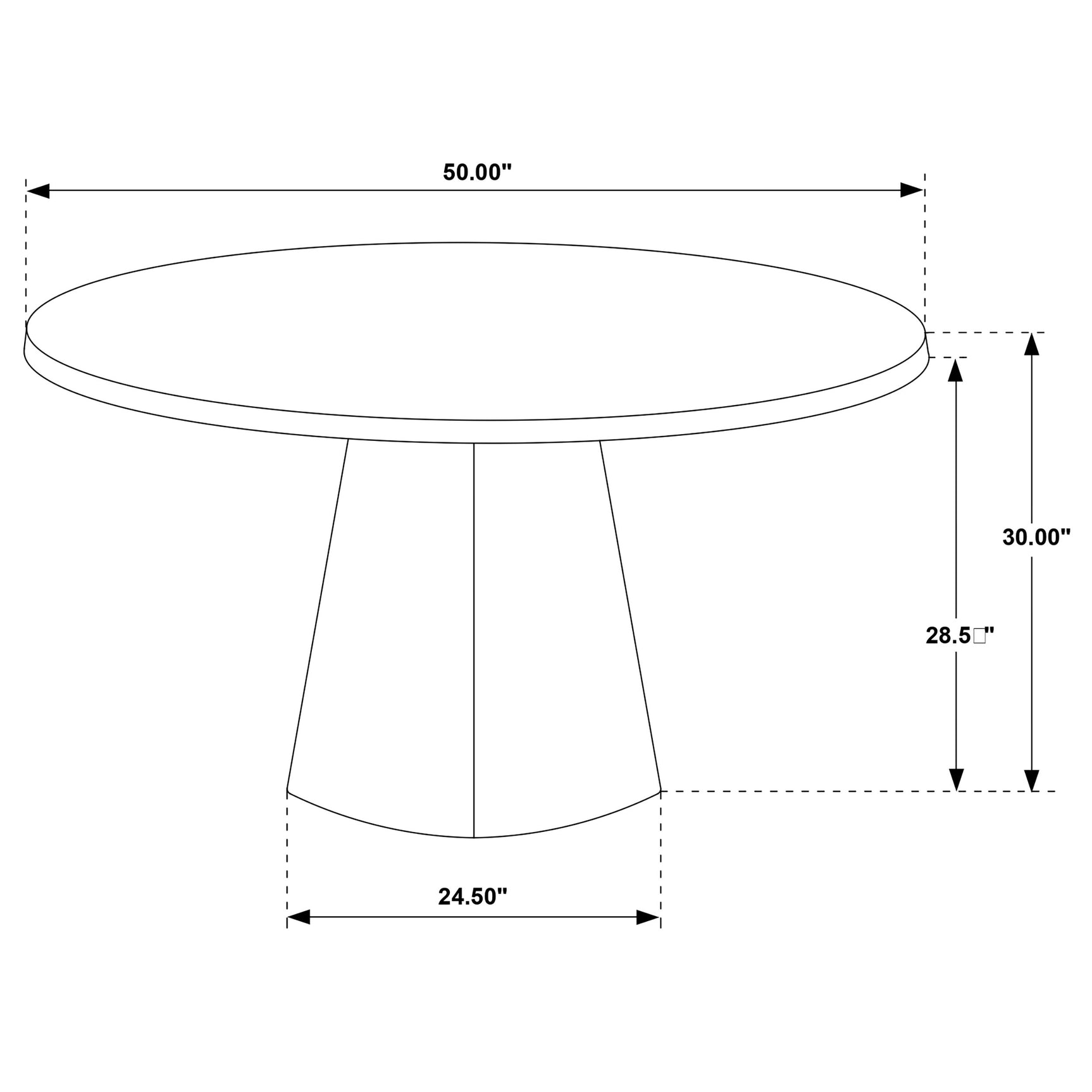 Franklin Dark Oak 59-inch Round Dining Table - Ornate Home