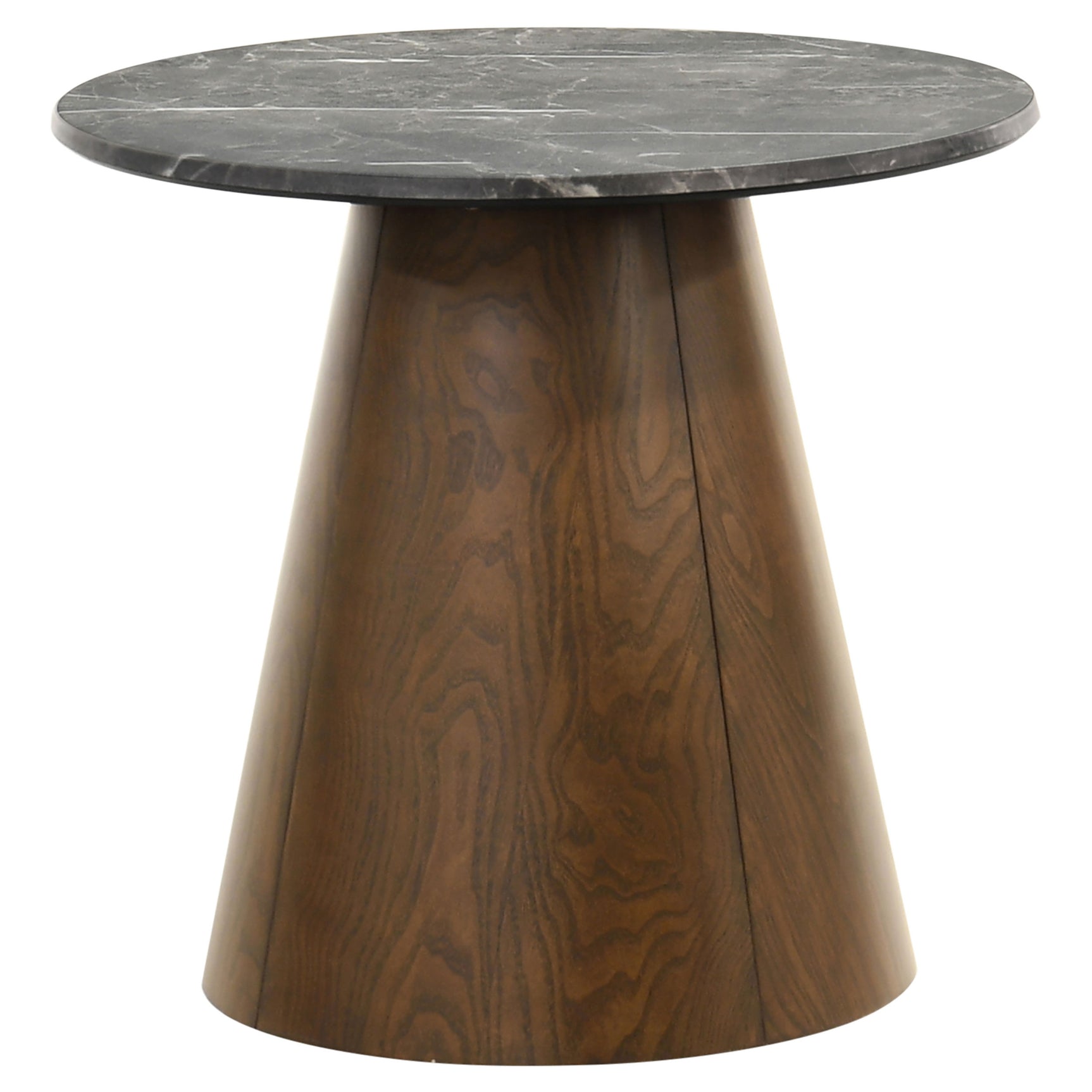 Franklin Grey/Dark Brown 2-piece Round Pedestal Coffee Table Set - Ornate Home