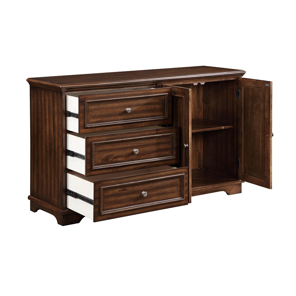 Franklin Walnut 4Pc Pack Full Bed Set - Ornate Home