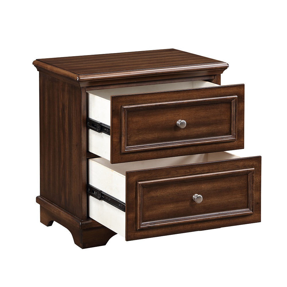 Franklin Walnut 4Pc Pack Full Bed Set - Ornate Home
