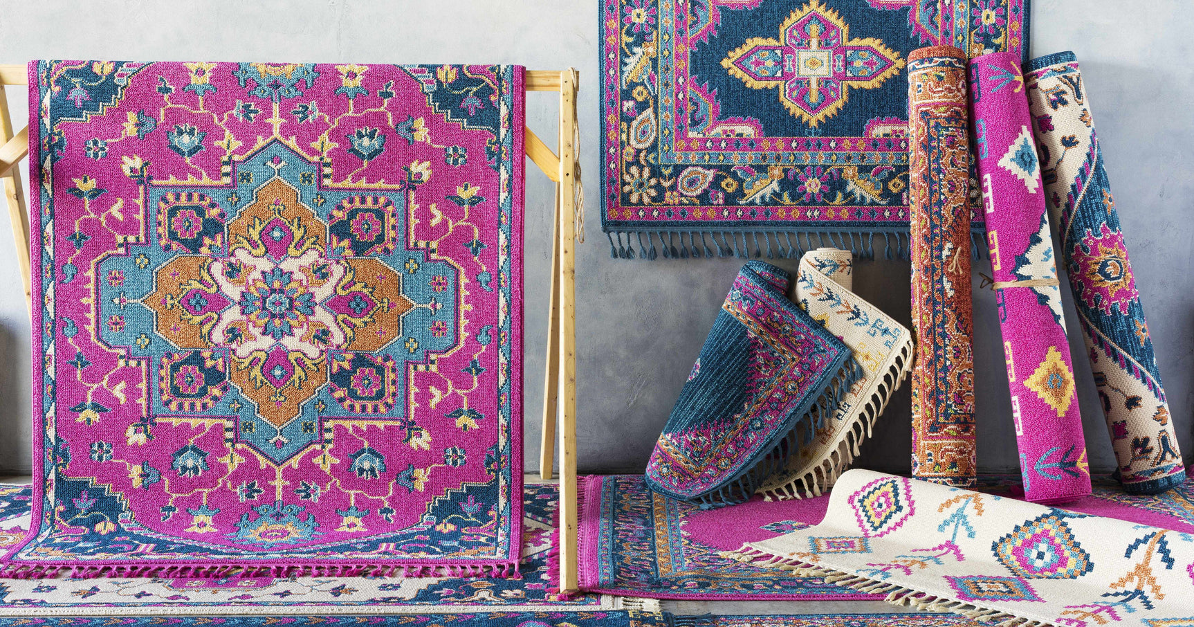 Franktown Magenta Carpet - Clearance - Ornate Home