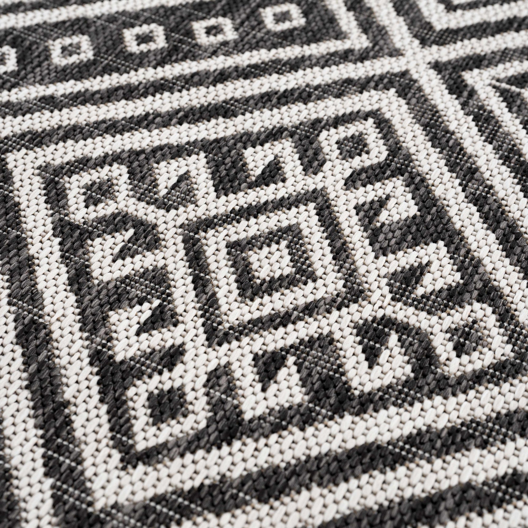 Frankville Black&White All Over Performance Outdoor Rug - Ornate Home
