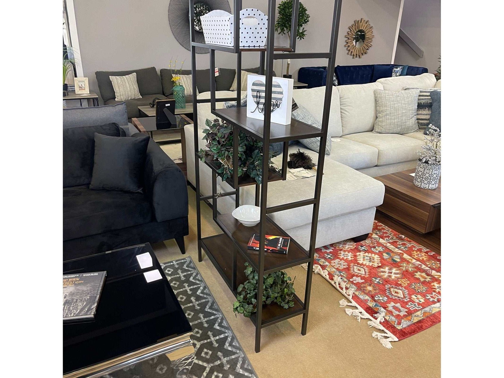 Frankwell Brown/Black Bookcase (Online Special Price) - Ornate Home