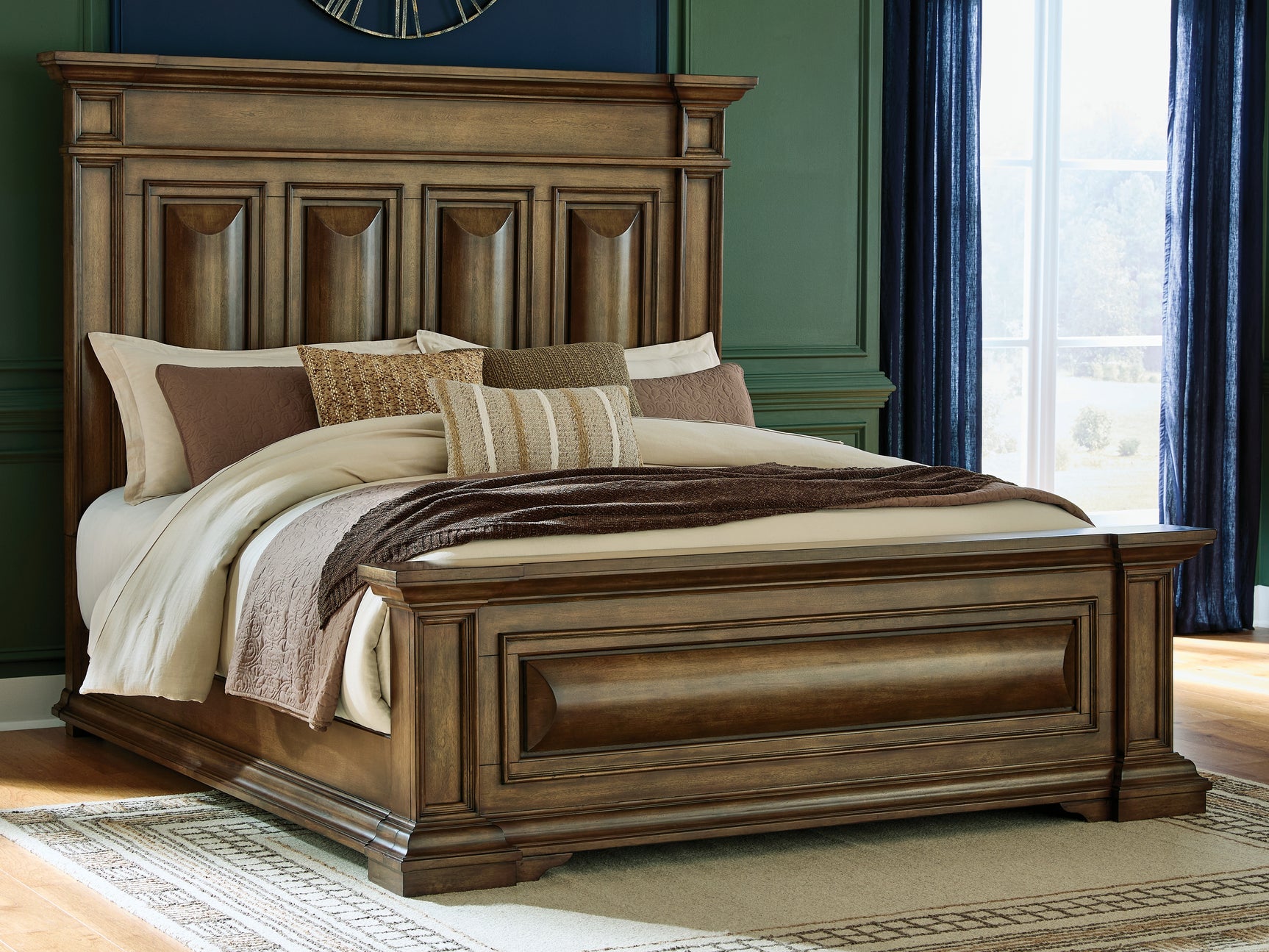 Frantanna Brown California King Panel Bed - Ornate Home