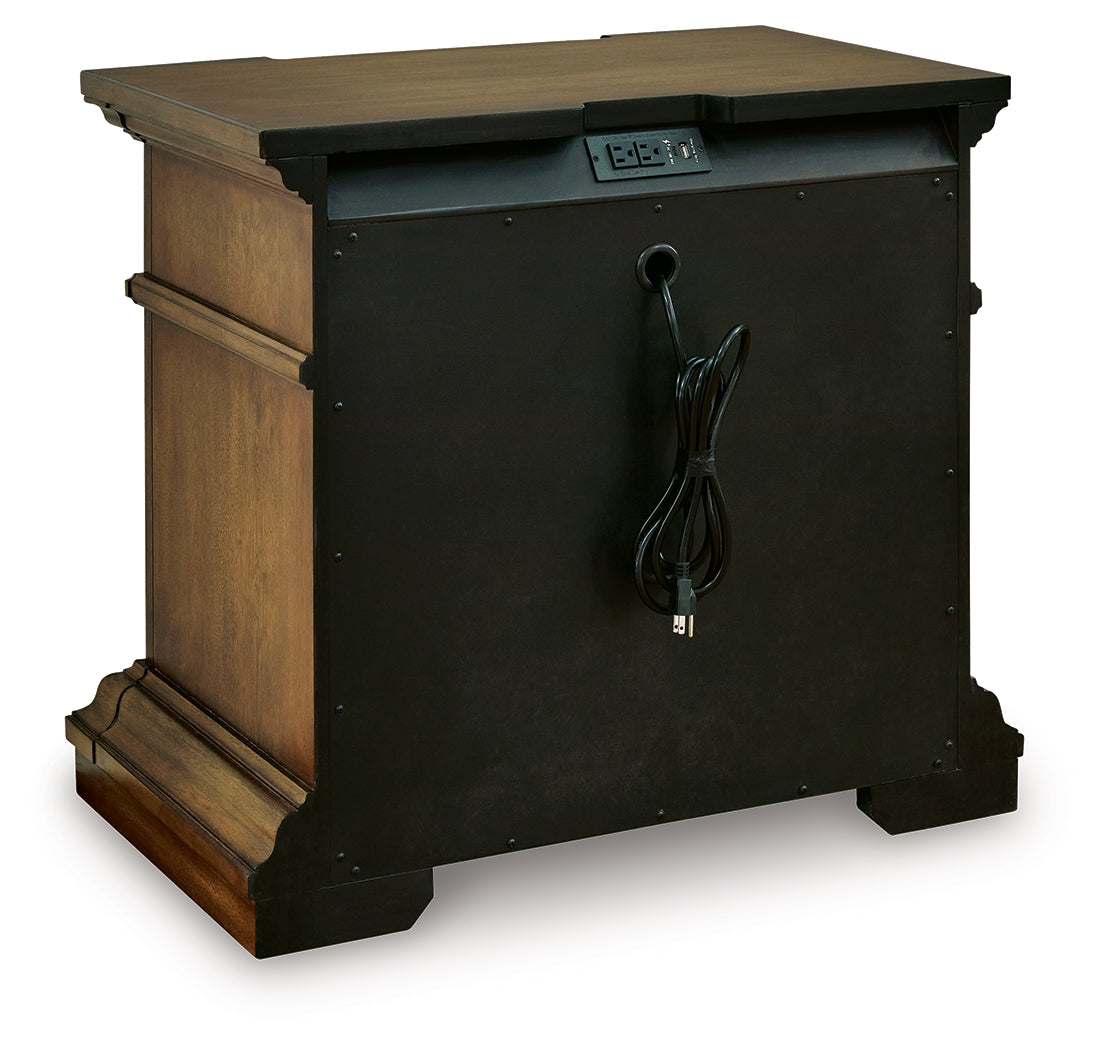 Frantanna Brown Three Drawer Night Stand - Ornate Home