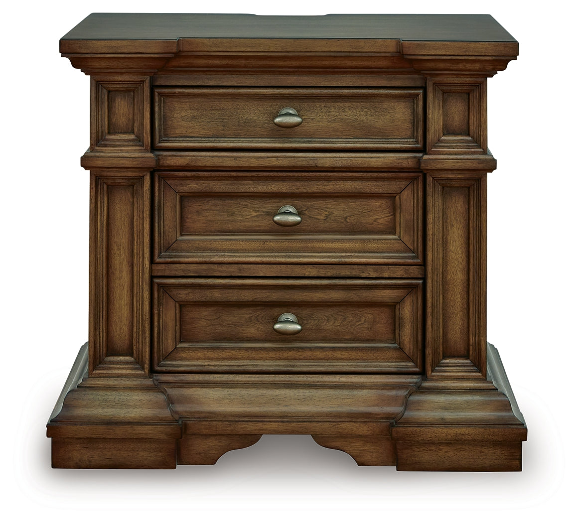 Frantanna Brown Three Drawer Night Stand - Ornate Home